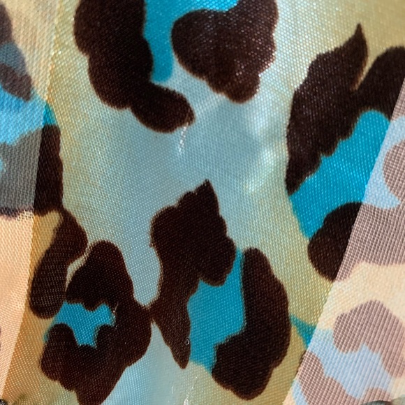 Blue and gold scarf - Picture 3 of 4